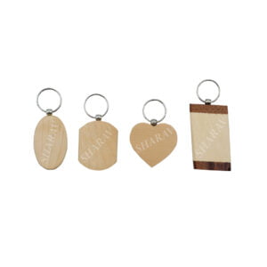 Pine Wooden KeyChain For Engraving Co2 Laser